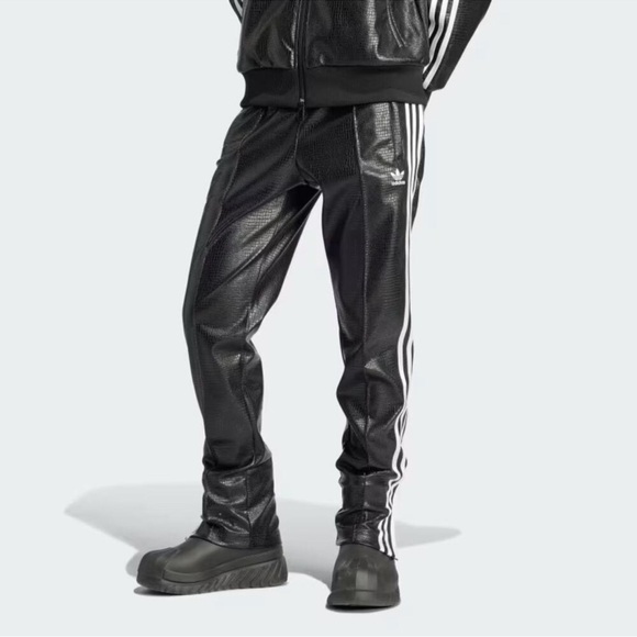 adidas Originals Pants - Adidas Originals Faux Leather premium luxe track pants snake python